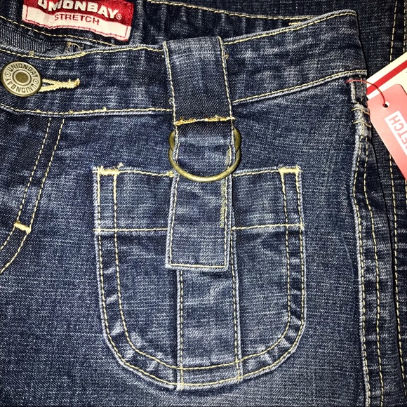 Union Bay stretch flared lowrider jeans, new with tags, cute rounded pockets - Picture 3 of 9